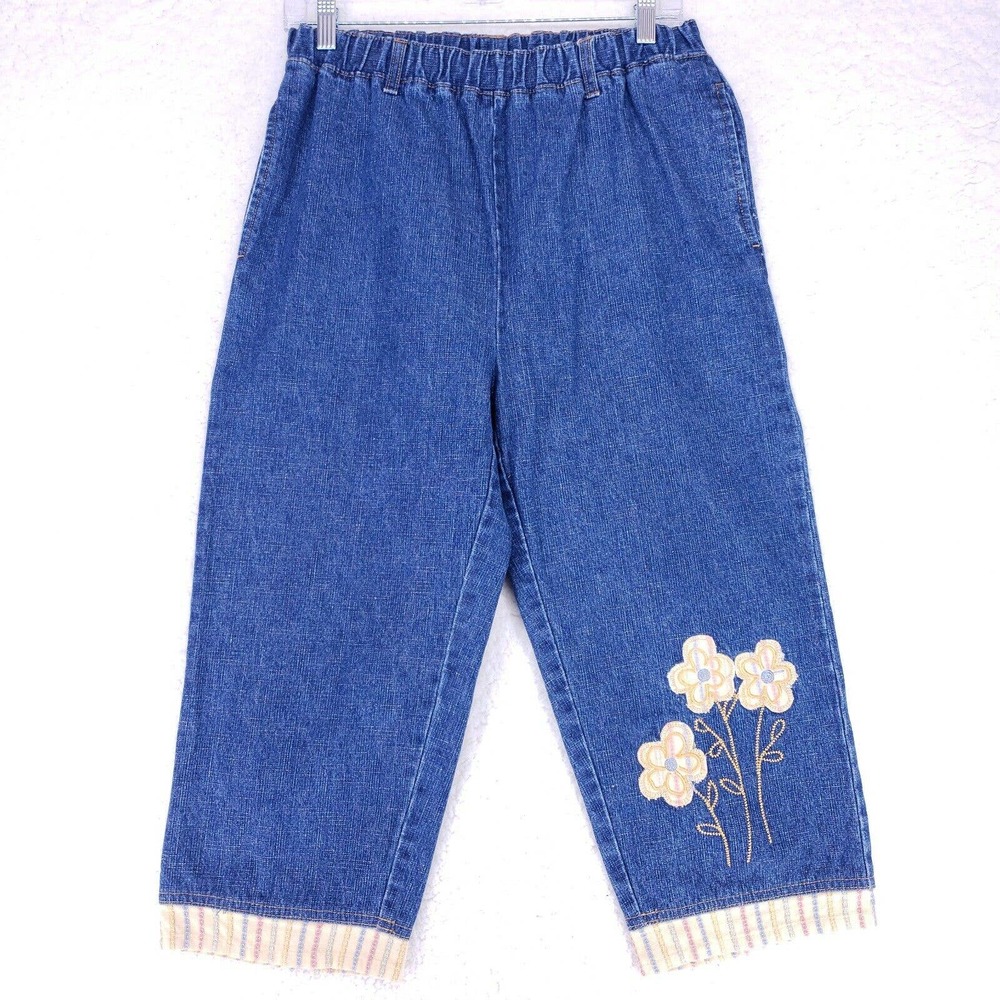 Fashion Classics Capri Jeans Womens Size M High Rise Casual Pants